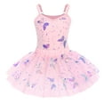 thumbnail image 1 of IBTOM CASTLE Kid Girls Butterfly Sequins Camisole Ballet Dance Dress Glitter Ruffle Tutu Skirt Dancewear, 1 of 12