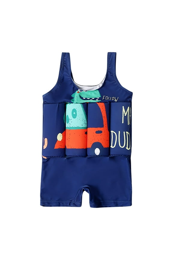 Kid Toddler Boys Girls Floatation Swimsuit with Adjustable Buoyancy Baby Float Suit Swim Vest Swimwear Bathing Suit, One Piece