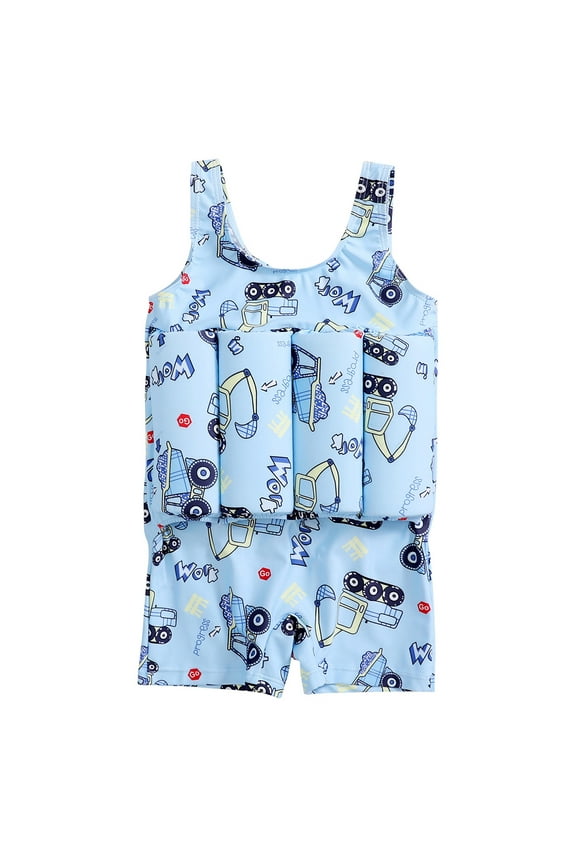Kid Toddler Boys Girls Floatation Swimsuit with Adjustable Buoyancy Baby Float Suit Swim Vest Swimwear Bathing Suit, One Piece