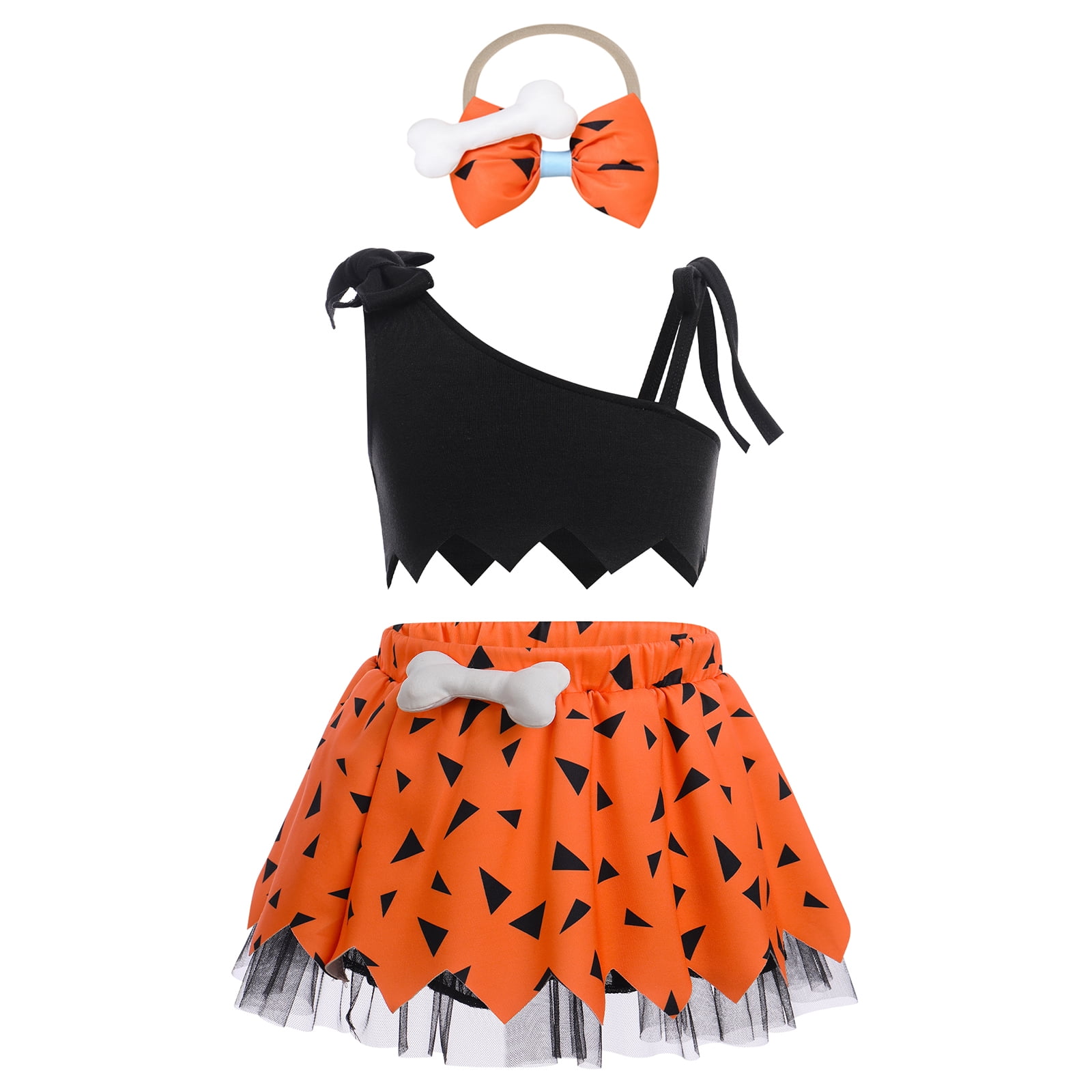 IBTOM CASTLE Kids Caveman Cavegirl Flintstone Costume Historical Stone
