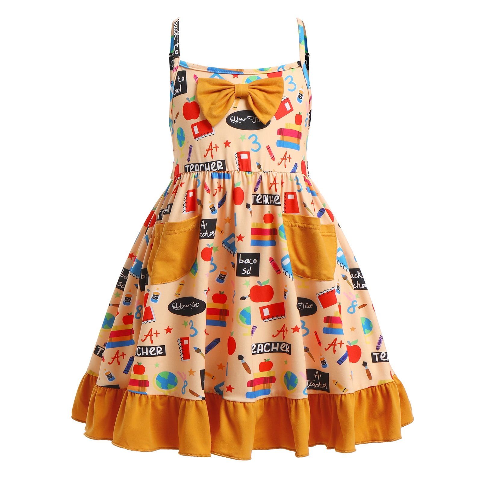 white christmas dresses Girls: Teachers Pet Red Apple Print Dress – Shop the Mint