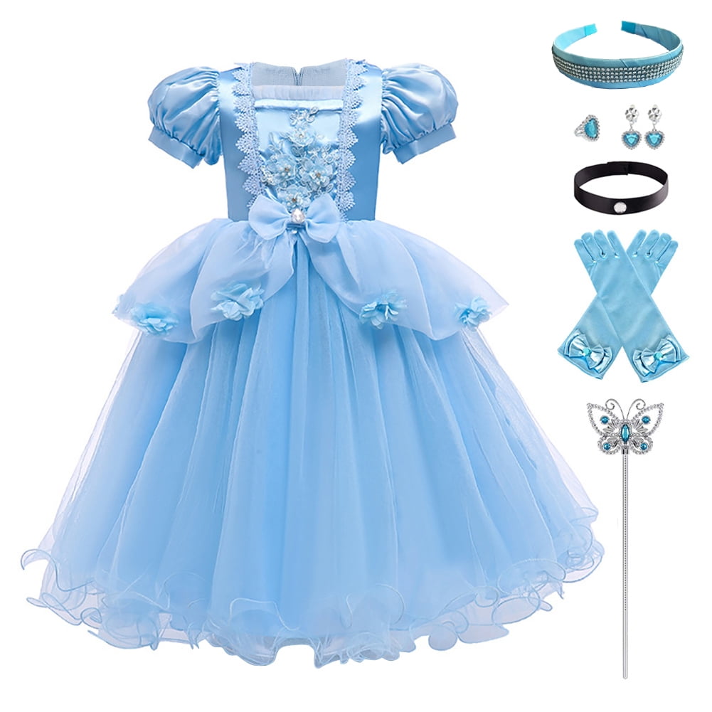 IBTOM CASTLE Kids Girls Cinderella Princess Cosplay Costume