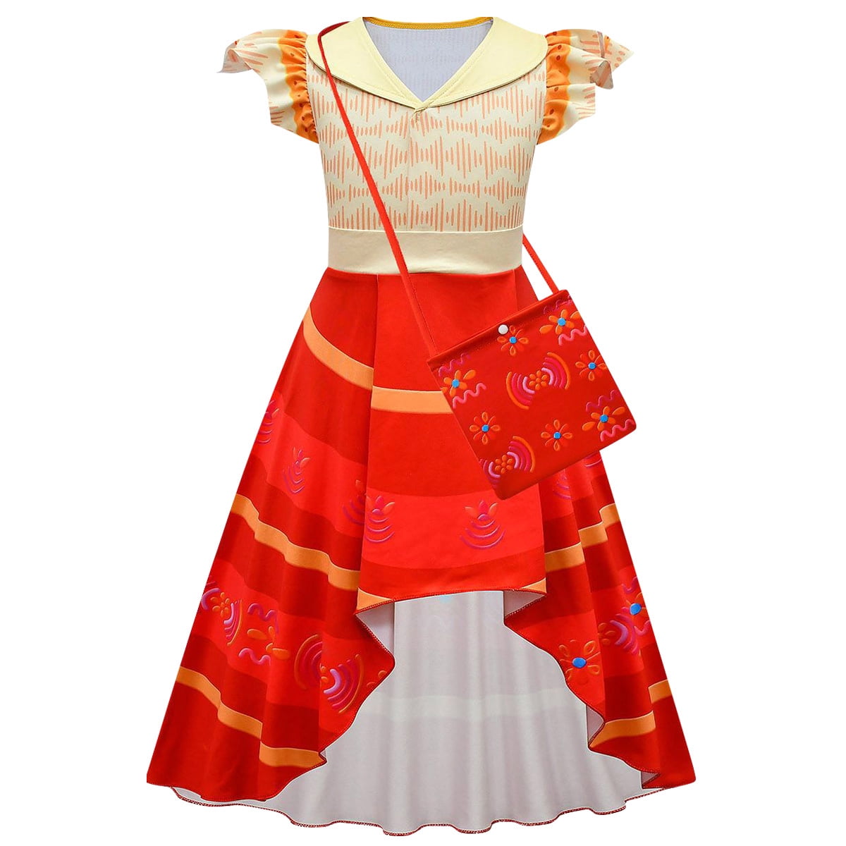 IBTOM CASTLE Kids Girls Encanto Dress Costume Cosplay Pepa Isabela ...