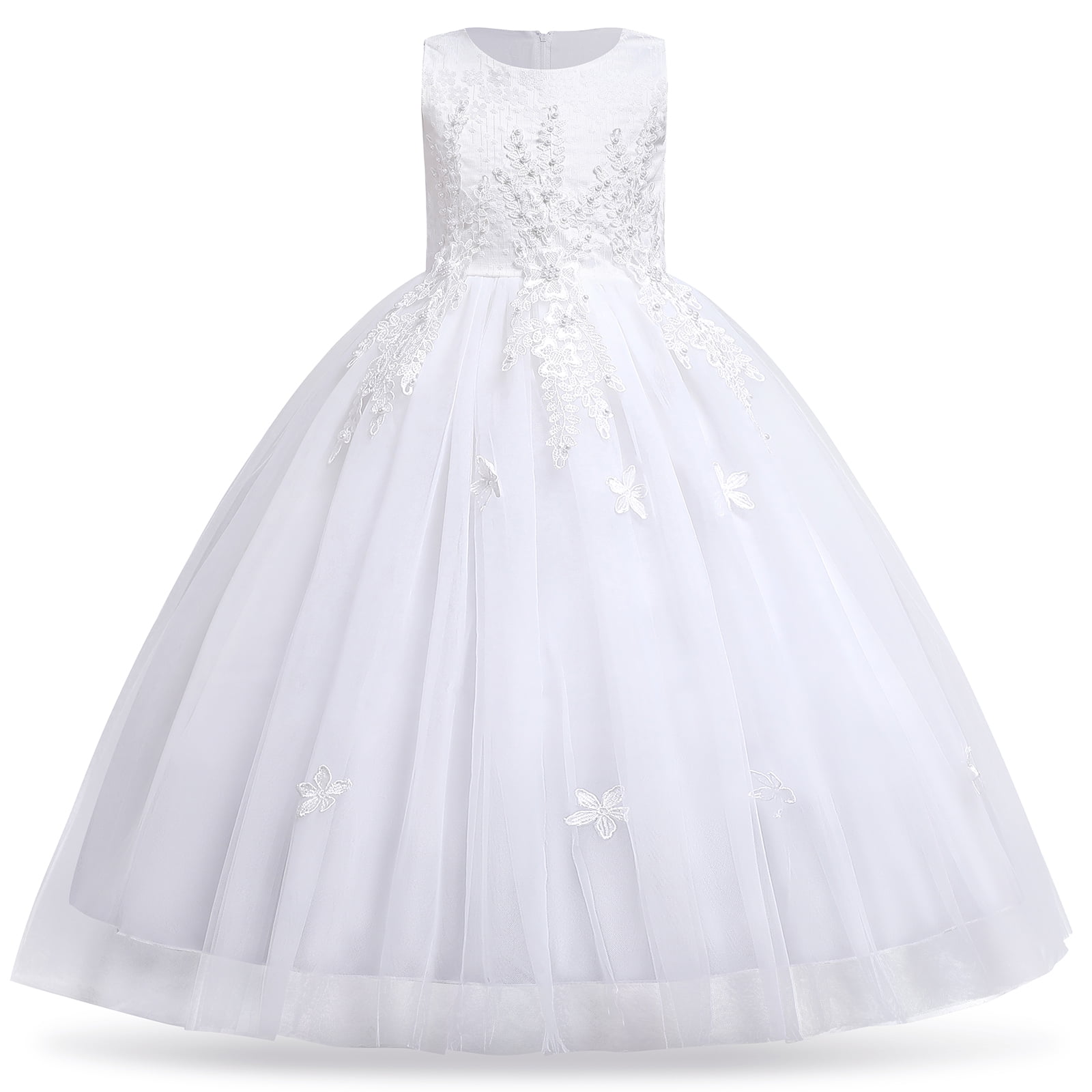 Abito Estivo Da Bambina In Tulle | Principessa Con Fiocco E Fascia | Senza Maniche | Per Feste, Balli E Occasioni Speciali