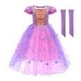 thumbnail image 1 of IBTOM CASTLE Kids Girls Princess Long Maxi Puffy Dress Halloween Christmas Cosplay Fancy Dress up Birthday Party Carnival Evening Pageant Prom Ball Gown, 1 of 8