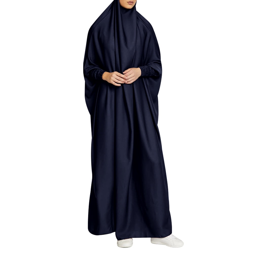 IBTOM CASTLE Muslim Abaya for Women One Piece Long Sleeve Islamic ...