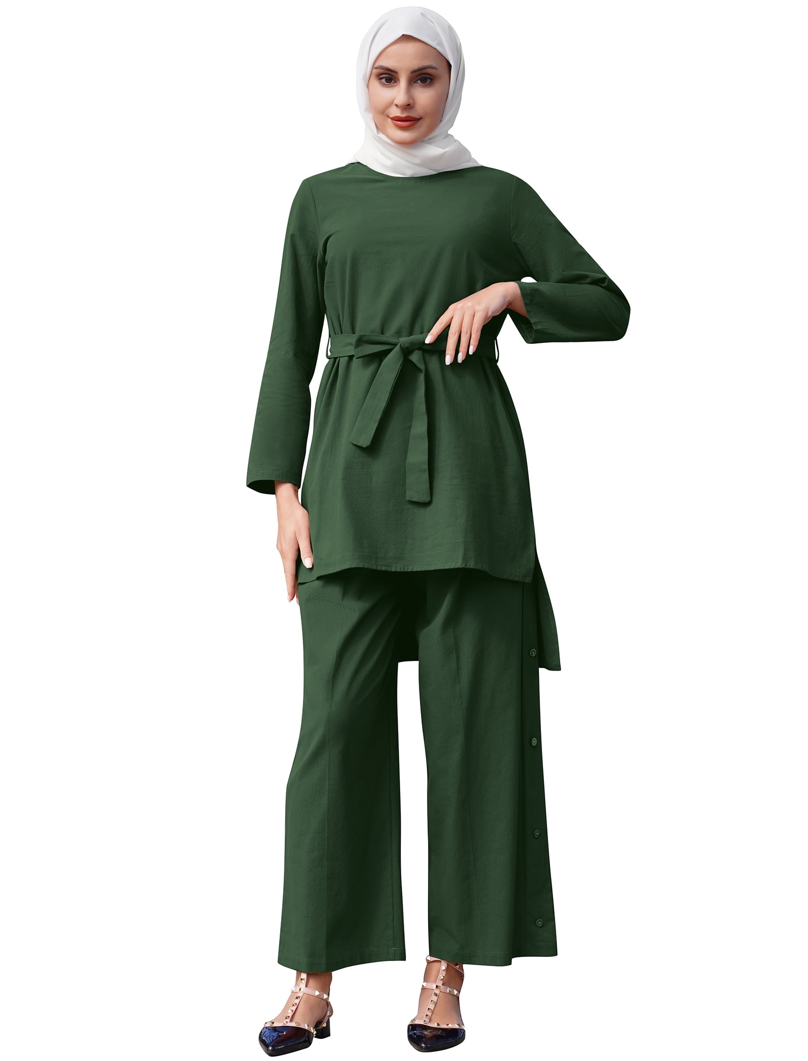 Modern Muslim Women's Long Lightweight Bomber Cardigan - 15162 Black main image 1