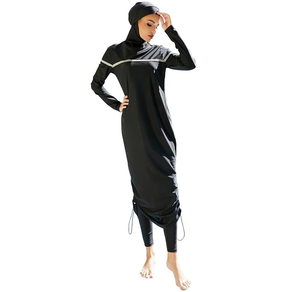 YEESAM Plus Size Burkini Swimsuits For Women - Full Coverage Modest Swimsuit With Hijab, UPF 50+