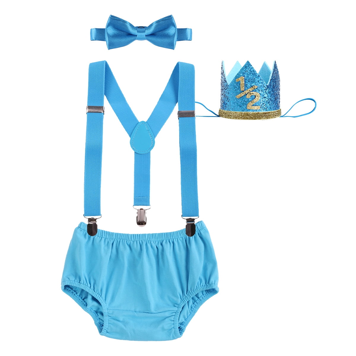 IBTOM CASTLE Newborn Baby Boy Half Birthday Cake Smash Outfit Diaper