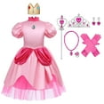 IBTOM CASTLE Princess Peach Costume for Girls Super Brothers Princess