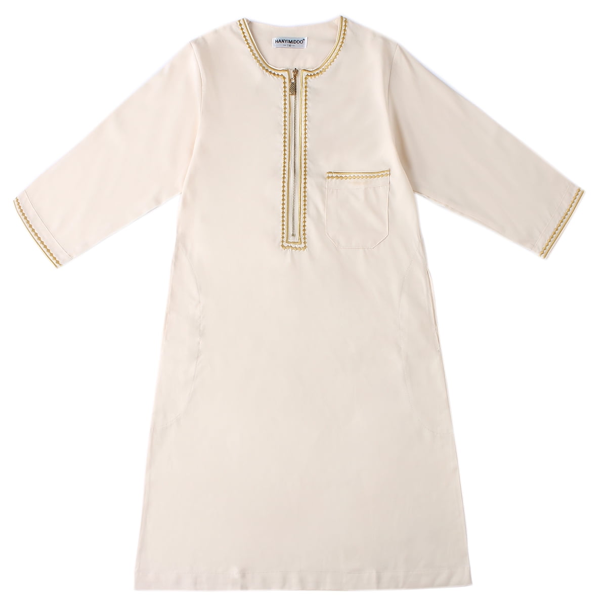 IBTOM CASTLE Robe for Boys Muslim Long Sleeve Thobe Abaya Saudi Arab