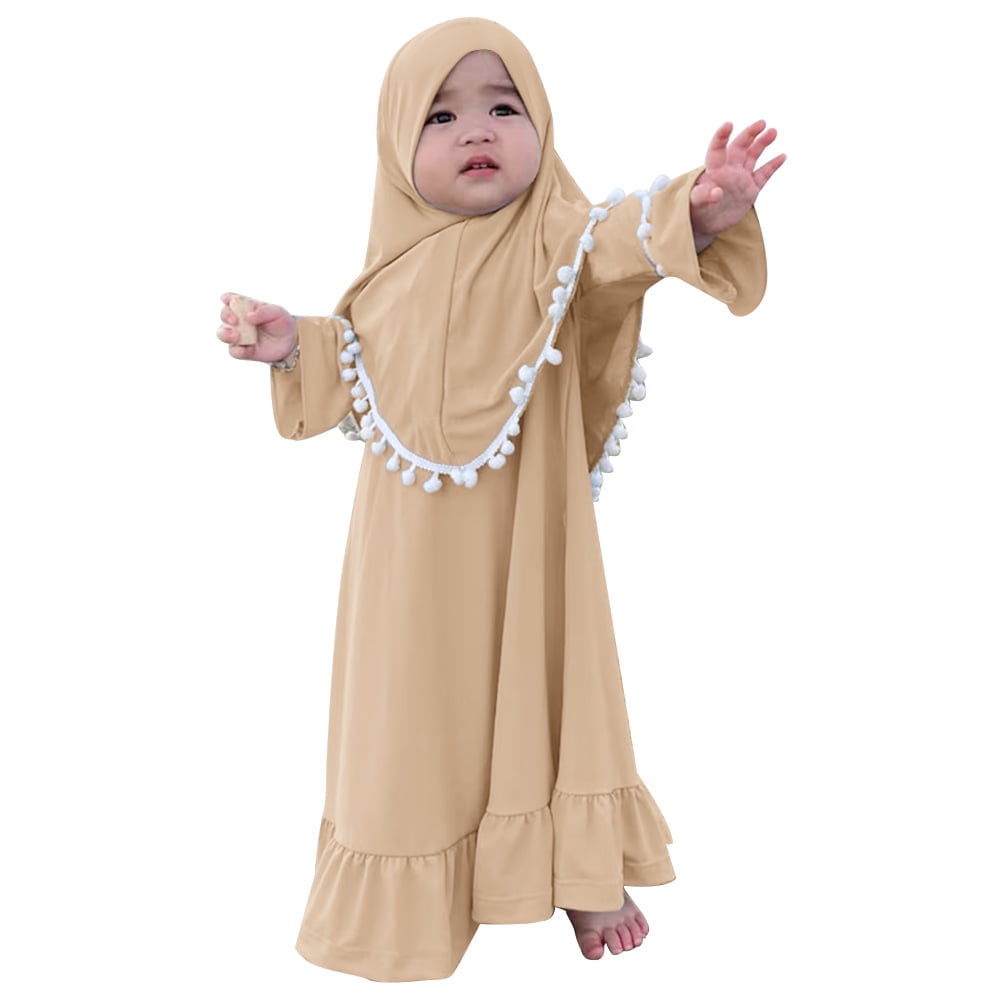 Baby Long Sleeve Scout 12-18m 新品未使用 IBTOM CASTLE Toddler Baby Girl Abaya Dress with Hijab Long Sleeve