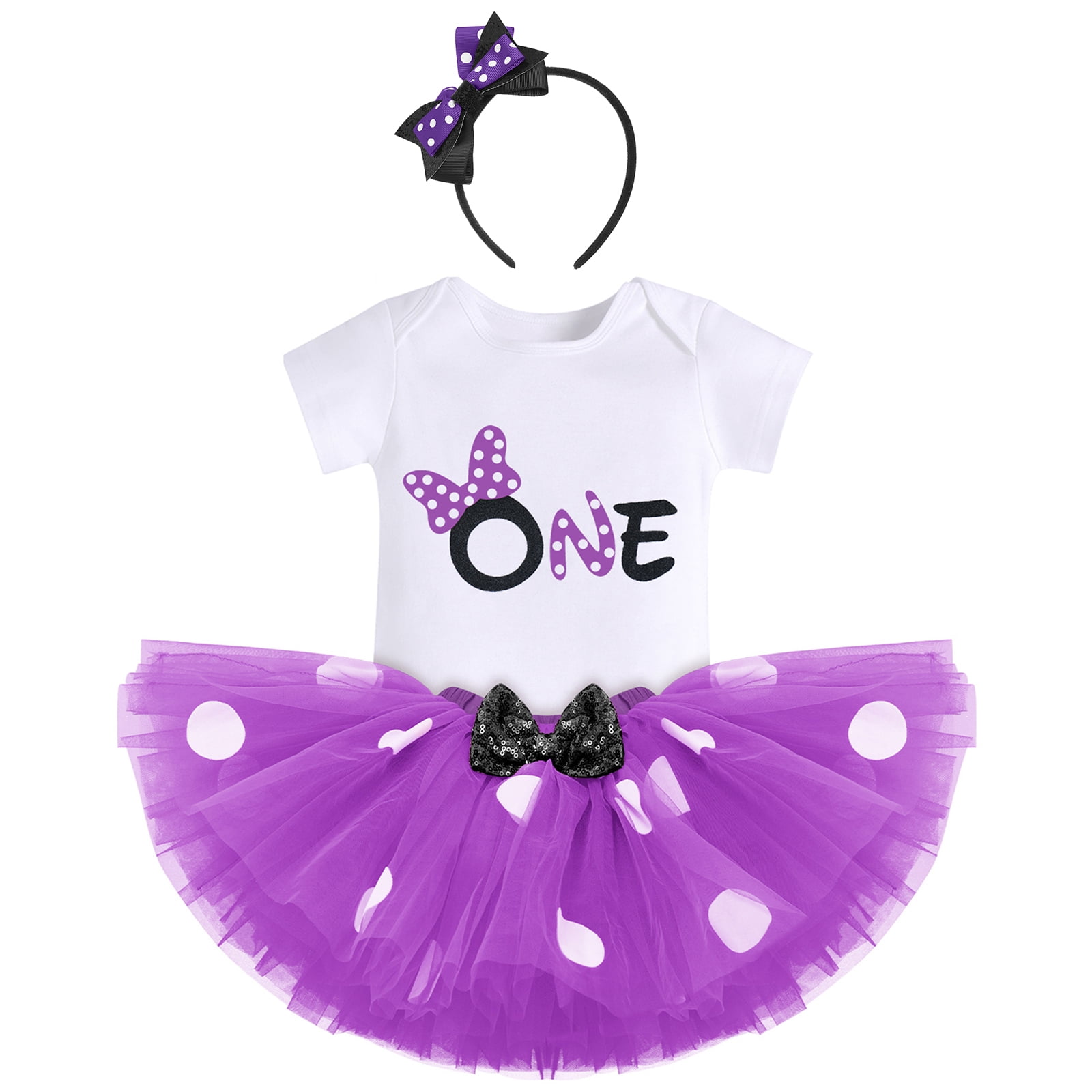 IBTOM CASTLE Toddler Baby Girls 1st 2nd Birthday Outfit Mini Polka Dots Romper Tutu Dress Mouse Ears Headband Princess Skirt Set for Photo Shoot 1 Year Purple + Black - Walmart.com IBTOM CASTLE Toddler Baby Girls 1st 2nd Birthday Outfit Mini Polka Dots Romper Tutu Dress Mouse Ears Headband Princess Skirt Set for Photo Shoot 1 Year Purple + Black - Walmart.com