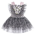 thumbnail image 1 of IBTOM CASTLE Toddler Baby Girls 1st Birthday Outfit Tulle Romper Princess Tutu Dress with Headband Cake Smash Photo Shoot Clothes Set 18-24 Months Brown Leopard, 1 of 8