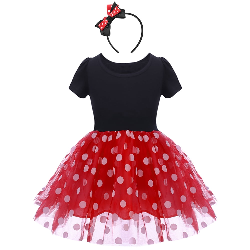 IBTOM CASTLE Toddler Baby Girls Polka Dots Dresses + Mouse Ears ...