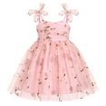 thumbnail image 1 of IBTOM CASTLE Toddler Baby Girls Birthday Party Princess Tutu Dress Floral Backless Ruffle Tulle Dresses for Cake Smash 2-3 Years Pink Posy, 1 of 8