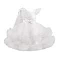 thumbnail image 1 of IBTOM CASTLE Toddler Baby Girls Shiny Sequin Heart Pageant Dress Sequins Heart Tulle Tutu Dress Flower Wedding Princess Birthday Party Prom Gown 12-18 Months White, 1 of 7
