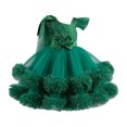 thumbnail image 1 of IBTOM CASTLE Toddler Baby Girls Shiny Sequin Heart Pageant Dress Sequins Heart Tulle Tutu Dress Flower Wedding Princess Birthday Party Prom Gown 18-24 Months Green, 1 of 7