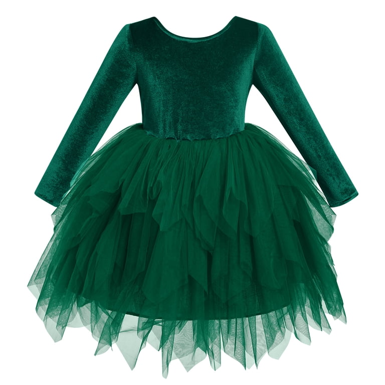 green velvet dress toddler girl IBTOM CASTLE Baby Girls Tutu Bowknot Ruffle Tulle Princess Christmas Birthday Party Dress Fall Winter Clothes 2-3 Years womens skull fashion