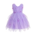 thumbnail image 1 of IBTOM CASTLE Toddler Flower Girl Dress Baby Butterfly Ruffle Tulle Tutu Dress Princess Birthday Party Pageant Formal Wedding Prom Gown Purple, 1 of 7