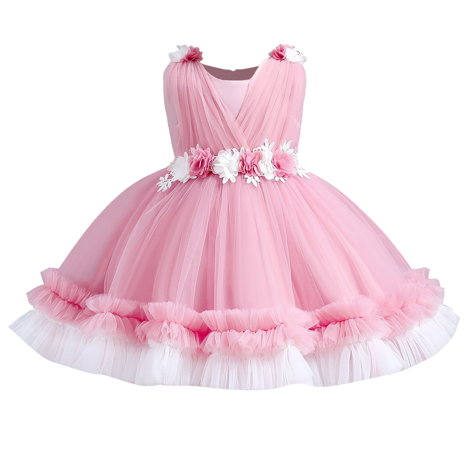 dusty pink toddler dress Ibtom Castle Toddler Flower Girls Tulle Dress Sleeveless Princess Tutu Dress Birthday Party Wedding Pageant Gown 3-4 Years Dusty Pink, Toddler Girl's,