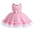 thumbnail image 1 of IBTOM CASTLE Toddler Flower Girls Tulle Dress Sleeveless Princess Tutu Dress Birthday Party Wedding Pageant Gown 9-12 Months Dusty Pink, 1 of 8