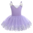 thumbnail image 1 of IBTOM CASTLE Toddler Girls Ballet Leotards Sequin Flower Camisole Ballet Dance Dress Tulle Tutu Skirt Leotard Ballerina Dancewear 7-8 Years Purple, 1 of 9