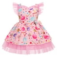 thumbnail image 1 of IBTOM CASTLE Toddler Girls Birthday Dress Cow Strawberry Shiny Confetti Tulle Princess Party Dresses for Cake Smash Photo Shoot 12-18 Months Pink Candy, 1 of 8