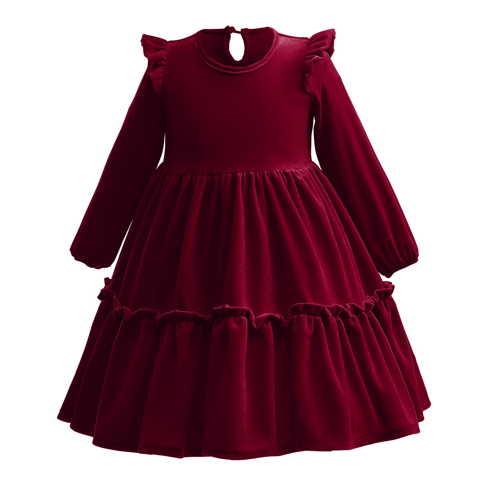 IBTOM CASTLE Toddler Girls Christmas Velvet Dress Pageant Party Gown