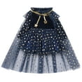 thumbnail image 1 of IBTOM CASTLE Toddler Girls Velvet Romper Tulle Tutu Dress + Cloak Baby Birthday Xmas Dress up Halloween Costume Fall Winter Outfits 3-4 Years Navy Blue, 1 of 8