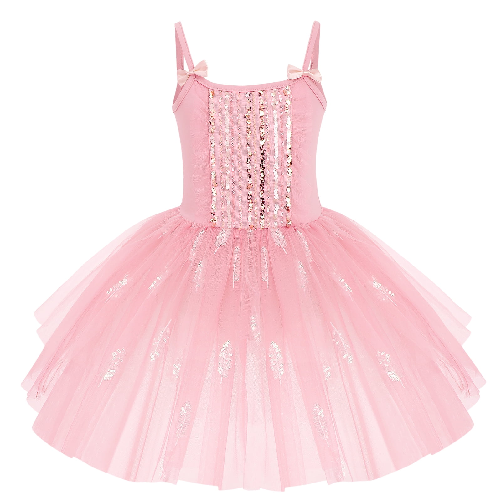 IBTOM CASTLE Toddler Kid Girls Sequins Fringes Camisole Ballet Dance ...