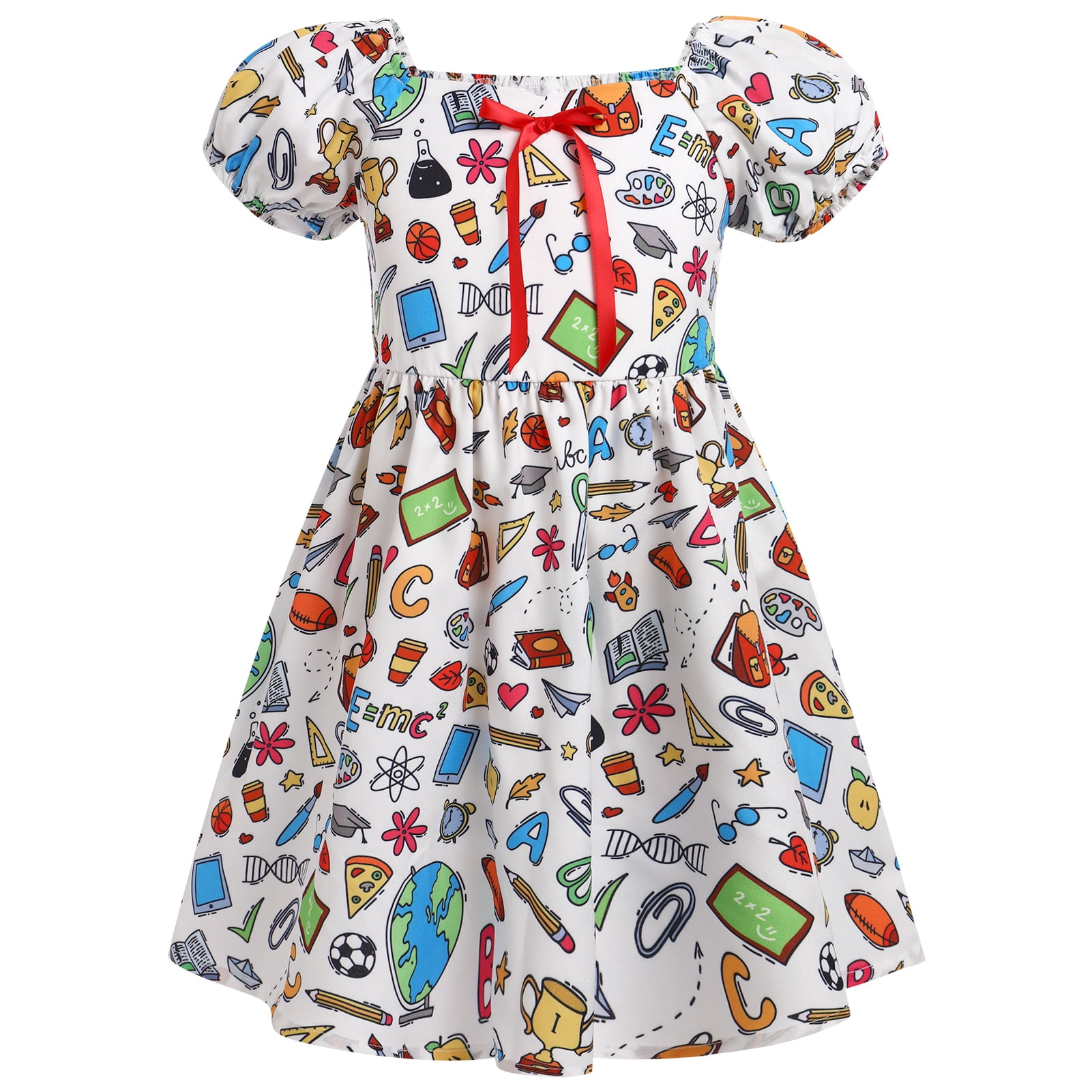IBTOM CASTLE Toddler Kids Girls Back to School Dress Smocked Dress