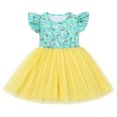 thumbnail image 1 of IBTOM CASTLE Toddler Kids Girls Back to School Dress Tulle Tutu Pencil Print Kindergarten First Day of School Dresses 6-7 Years Aqua Pencil, 1 of 8