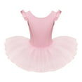 thumbnail image 1 of IBTOM CASTLE Toddler Kids Girls Ruffle Flutter Sleeve Ballet Dance Tutu Skirted Leotard Ballerina Dancewear 4-5 Years Pink, 1 of 9