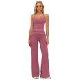 thumbnail image 1 of IBTOM CASTLE Two Piece Workout Sets for Women Racerback Tank Top Matching High Waist Wide Leg Yoga Pants Pilates Outfits Hot Pink, 1 of 7