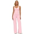 thumbnail image 1 of IBTOM CASTLE Two Piece Workout Sets for Women Racerback Tank Top Matching High Waist Wide Leg Yoga Pants Pilates Outfits Pink, 1 of 7