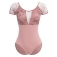 thumbnail image 1 of IBTOM CASTLE Women Ballet Dance Leotards Adult Butterfly Flower Print Backless Gymnastics Leotards with Bra Training Practices XL Pink Floral, 1 of 8