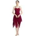 thumbnail image 1 of IBTOM CASTLE Women Lyrical Dance Dress Modern Contemporary Ballet Dancewear Spaghetti Strap Chiffon Flowy Dress L Wine Red, 1 of 8