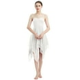 thumbnail image 1 of IBTOM CASTLE Women Lyrical Dance Dress Modern Contemporary Ballet Dancewear Spaghetti Strap Chiffon Flowy Dress S White, 1 of 8