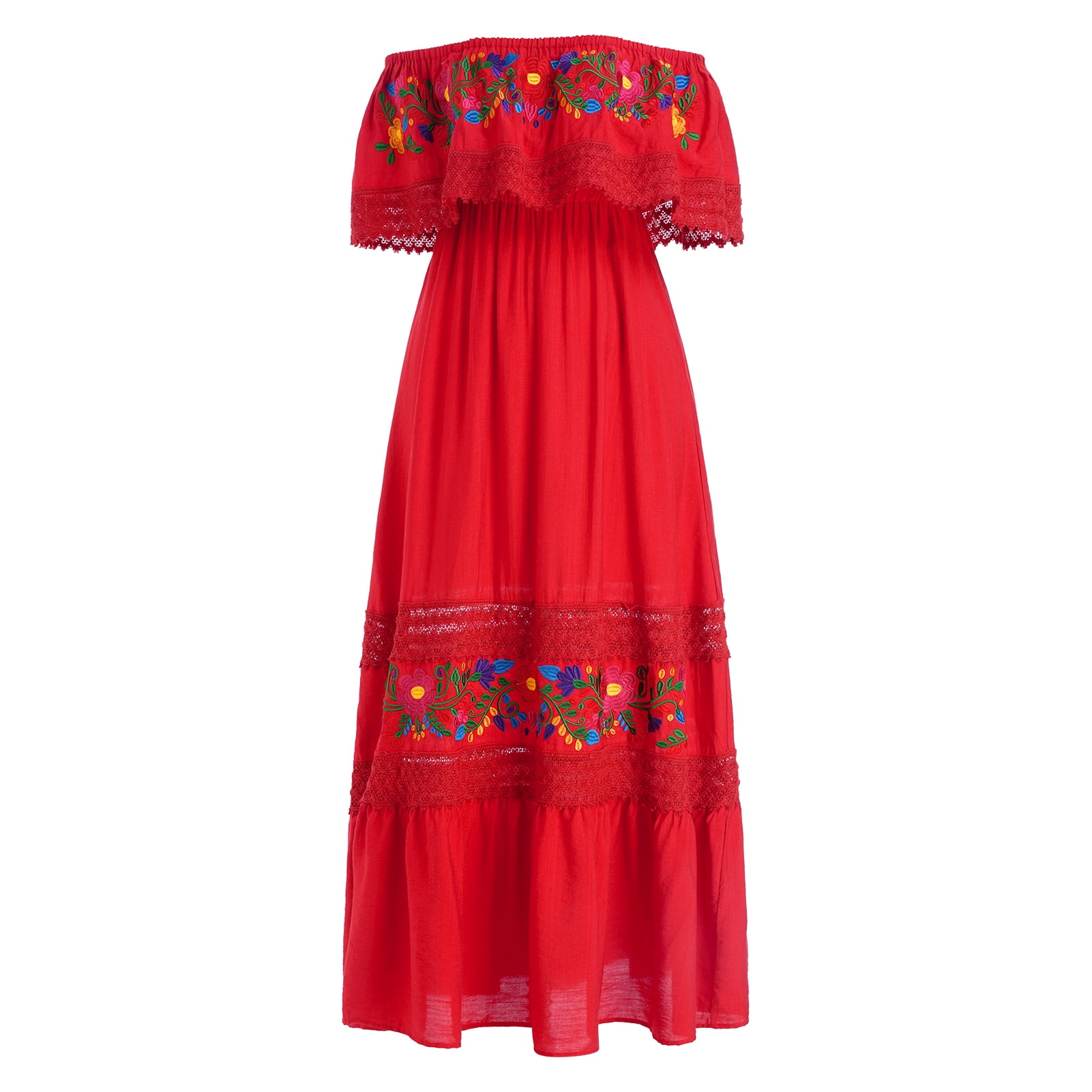 red floral off the shoulder maxi dress Baltic Born Womens Allegra Off Shoulder Maxi Dress | Berry Rouge Floral