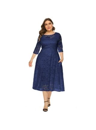 Navy blue dress on sale for wedding guest
