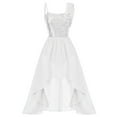 thumbnail image 1 of IBTOM CASTLE Women Sequin Lyrical Dance Dress Adult Contemporary High Low Tulle Chiffon Skirt Praise Dancewear XL White, 1 of 8
