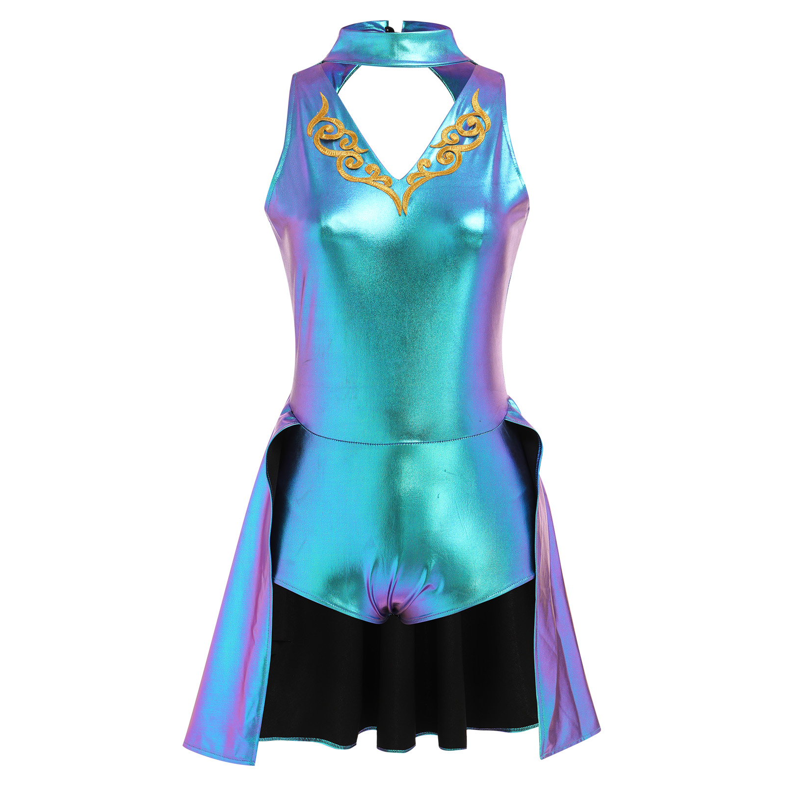 IBTOM CASTLE Costume Crudelia Deimon Per Bambina: Vestito Con Mantello Per Halloween, Carnevale E Compleanno