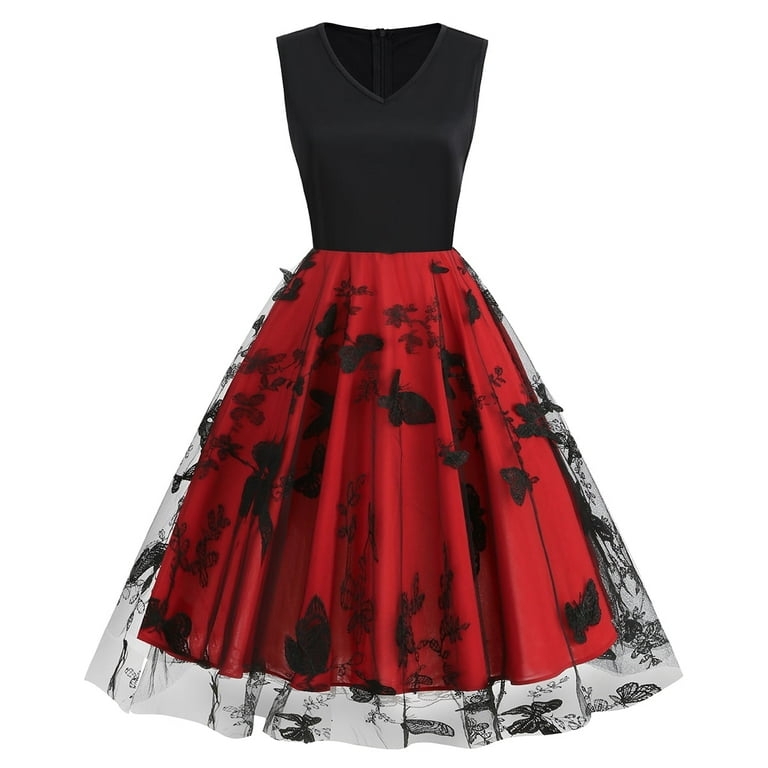 1950s floral embroidery dress sales