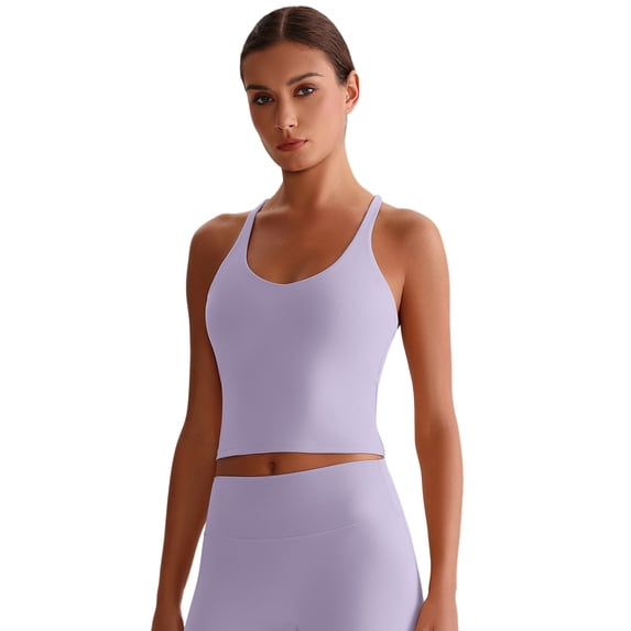 IBTOM CASTLE Women's 2 Piece Workout Set Racerback Cropped Tank Top Matching High Waist Shorts Yoga Gym Pilates Outfits XS Blue