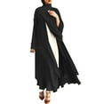 thumbnail image 1 of IBTOM CASTLE Women's Chiffon Muslim Cardigan Kaftan Middle East Arabian Abaya Dress Casual Islamic Cover up Long Dresses XXL Black, 1 of 8