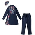 thumbnail image 1 of IBTOM CASTLE Womens Burkini Swimsuits Muslim Modest Swimwear Islamic Full Body Swimming Top Pants Hijab Long Sleeve Rash Guard S Navy Blue, 1 of 8