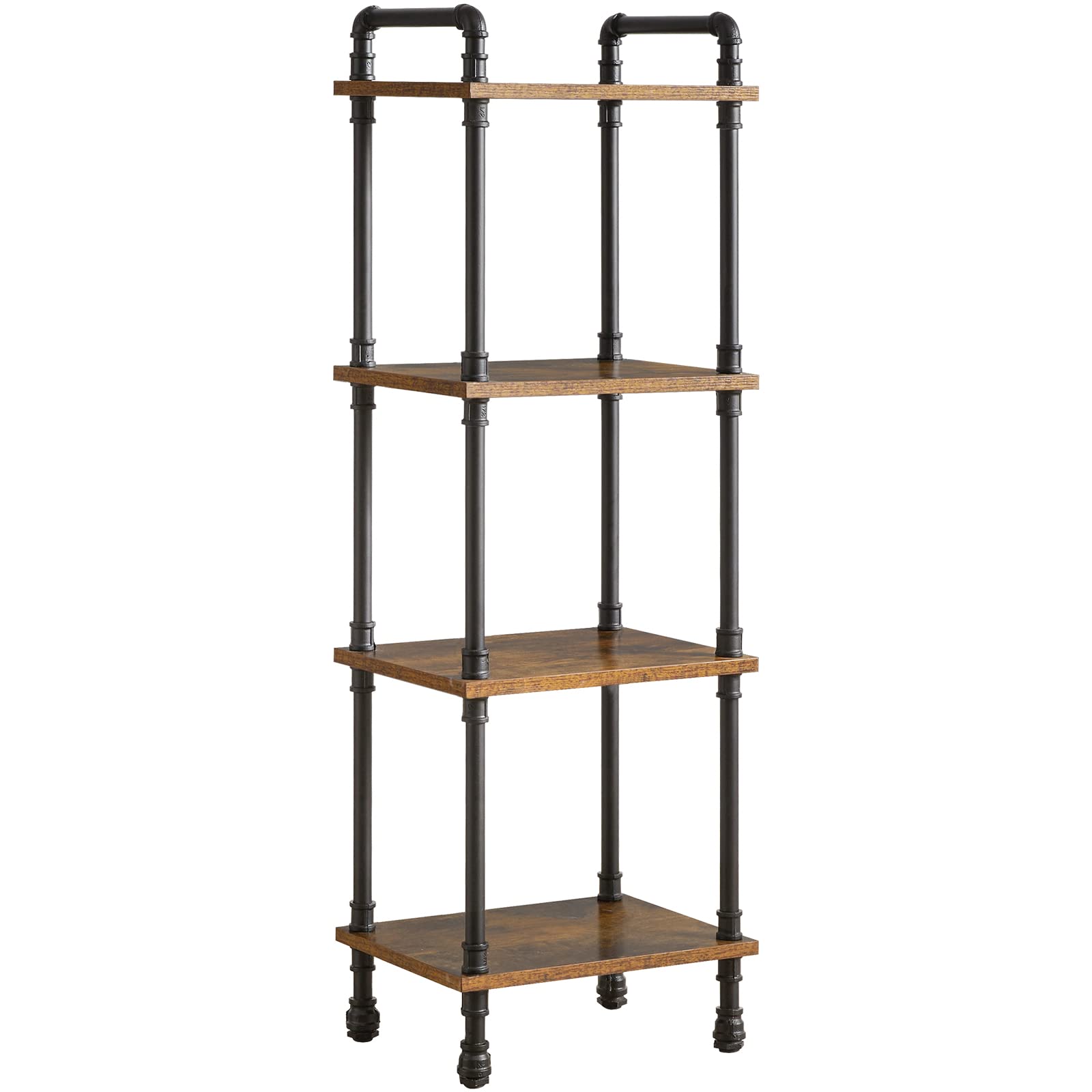 IBUYKE Industrial Pipe Ladder Shelf,4Tier Vintage Style Book Shelf