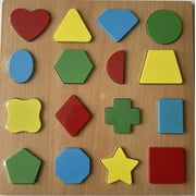 VANLOFE Prime Developmental Toys&nbsp;Wooden Children Early Education Building Blocks Letter Number Shape Color Kindergarten Puzzle Board Matching Toys Gift for Child Multi-color Wood