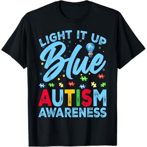 IBrythos Light Blue Autism Awareness T-Shirt